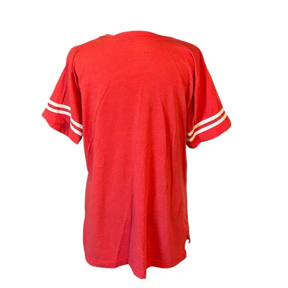 MY HEART BELONGS TO A BASEBALL PLAYER‎ Women's V-Neck XL T-Shirt - Picture 4 of 5